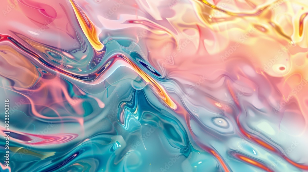 Abstract 3D background bright glass colorful gradient fluid wave render texture. Illustration Abstract 3D background bright glass colorful gradient fluid wave render texture. Illustration