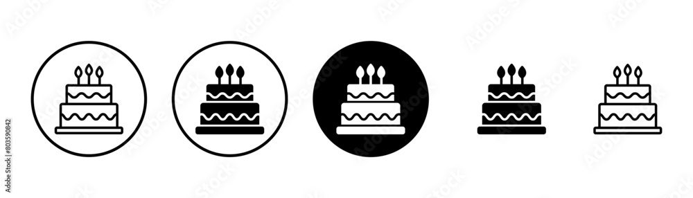 Cake icon vector isolated on white background. Cake vector. Birthday cake icon Cake icon vector isolated on white background. Cake vector. Birthday cake icon