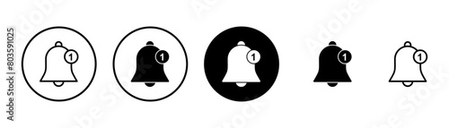 Bell Icon vector isolated on white background. Notification symbol. Bell vector icon