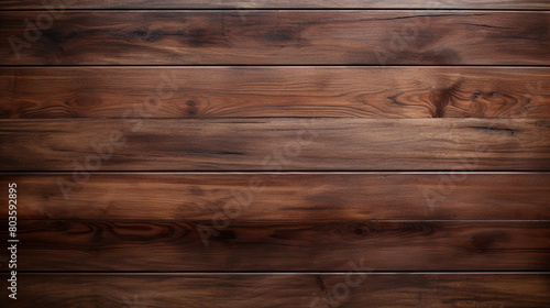 imagine A top-down view of an empty wooden panel in a dark teak color.