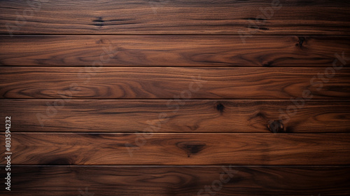 A top-down view of an empty wooden panel in a dark teak hue.