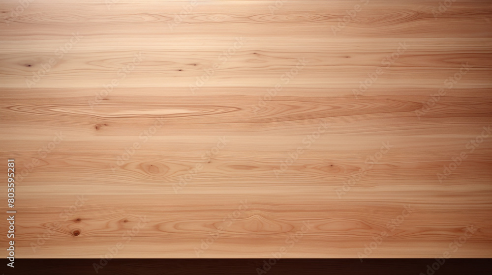 imagine A minimalist aerial shot of an empty wooden table in a natural beech tone. imagine A minimalist aerial shot of an empty wooden table in a natural beech tone.
