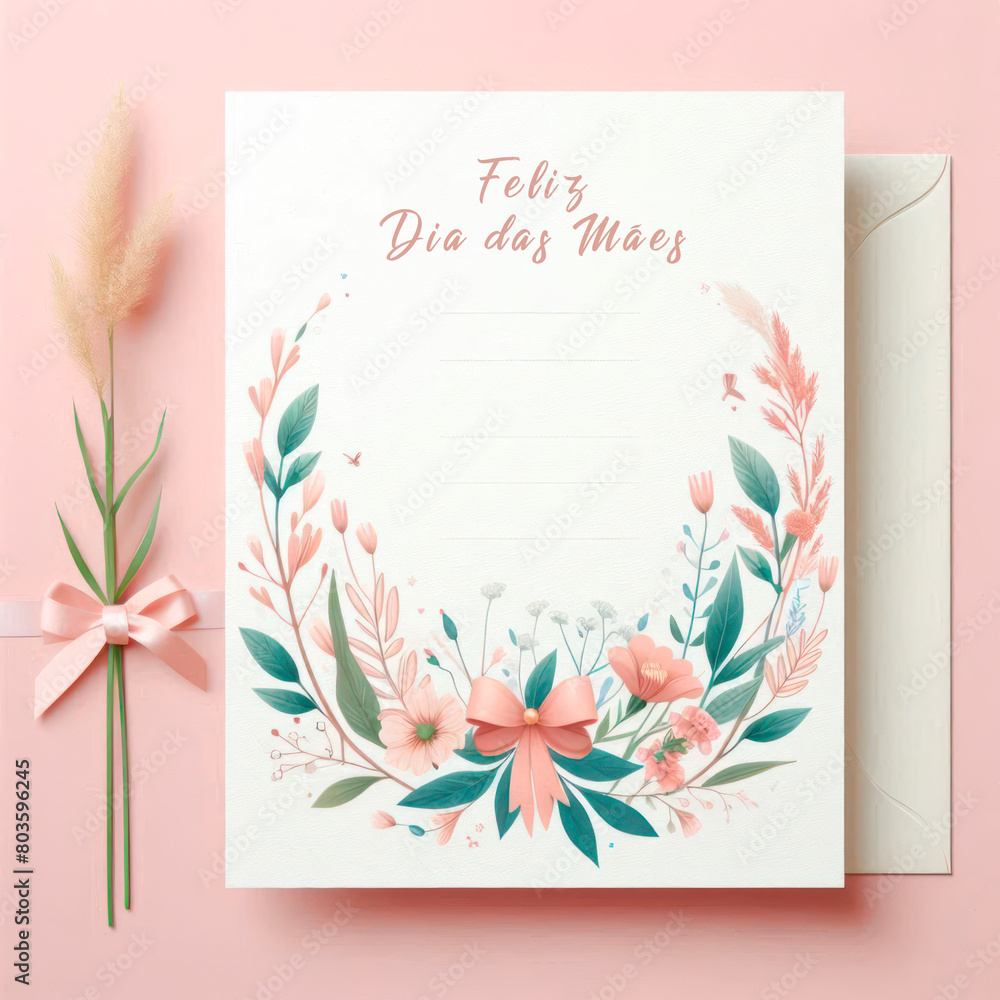 Dia das Mães Cartão floral - Feliz Dia das Mães Dia das Mães Cartão floral - Feliz Dia das Mães