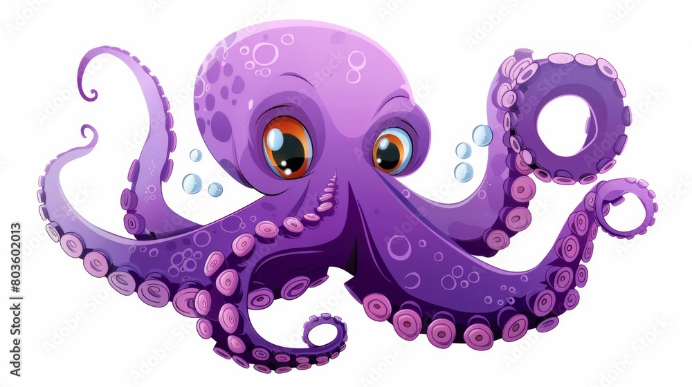 Illustration of a cute cartoon purple octopus. Cute animals. Ocean animals. Sea animals. Transparent background, PNG. cartoons. Illustrations Illustration of a cute cartoon purple octopus. Cute animals. Ocean animals. Sea animals. Transparent background, PNG. cartoons. Illustrations