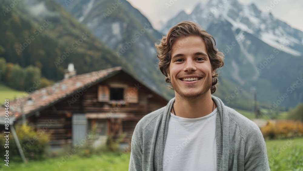 Portrait of a young happy man