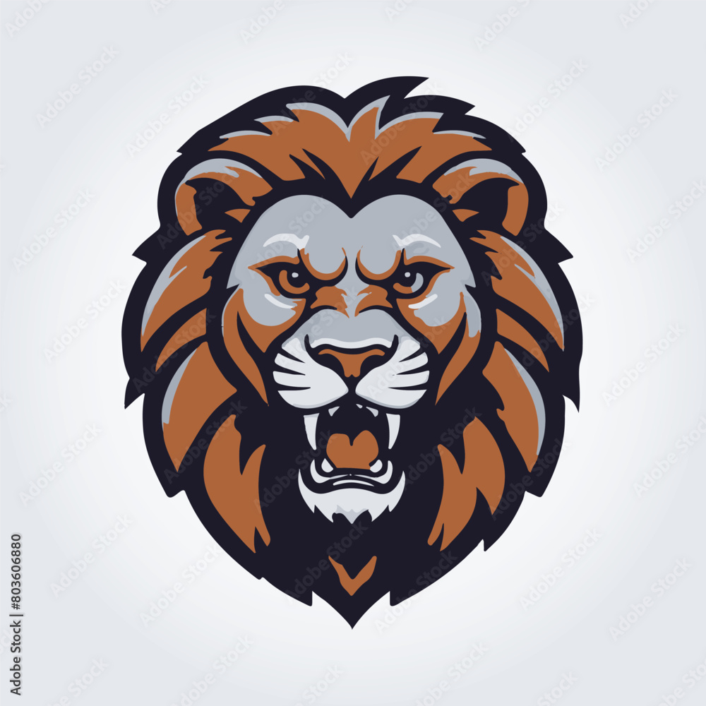 lion head mascot logo lion head mascot logo