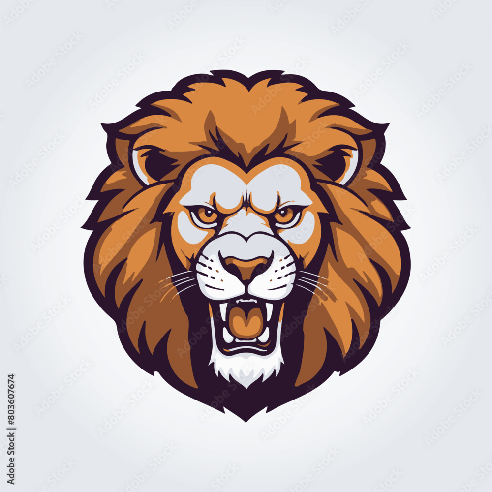 lion head mascot logo lion head mascot logo