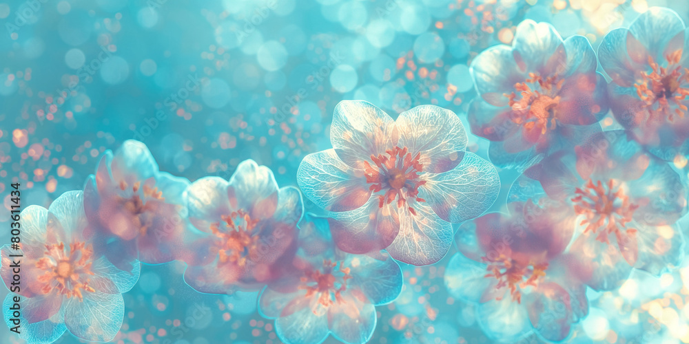 A_simple_floral_background_featuring_a_variety_of_soft A_simple_floral_background_featuring_a_variety_of_soft