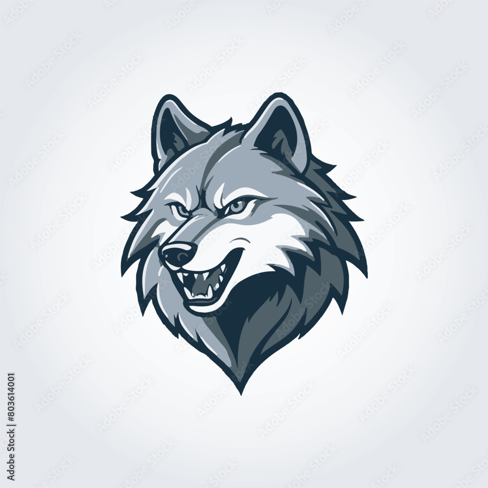 wolf head mascot logo wolf head mascot logo