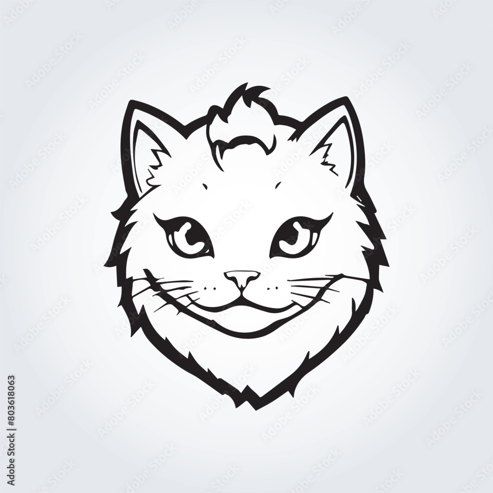 Obraz premium cute cat logo