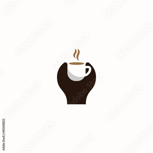 Cup coffee combine with wrench logo design, relax mechanic logo concept