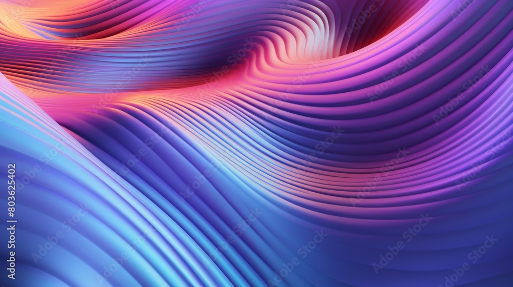 Wallpaper showcasing an abstract surface with ripples in a holographic spectrum, futuristic and mesmerizing, background