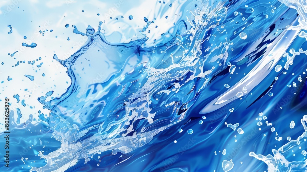 Fototapeta premium lotion make up texture background abstract blue water. water. Illustrations