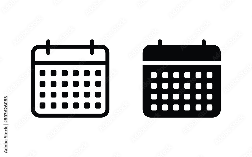 Calendar vector icon. Calendar symbol icon Calendar vector icon. Calendar symbol icon