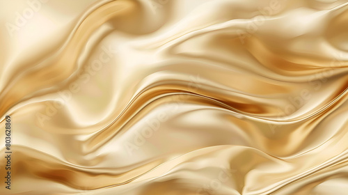 golden satin background, Smooth gold gradient luxury banner ,template texture background