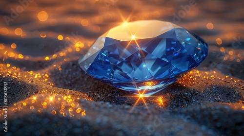 Facets of Brilliance: Cinematic Lighting on Blue Gemstones