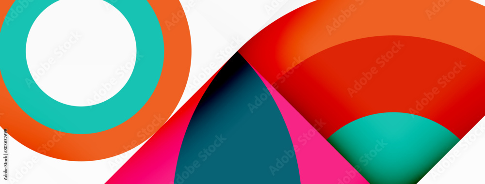 A close up of a vibrant circle and triangle with electric blue and magenta tints on a white background, showcasing symmetry and artistic pattern A close up of a vibrant circle and triangle with electric blue and magenta tints on a white background, showcasing symmetry and artistic pattern