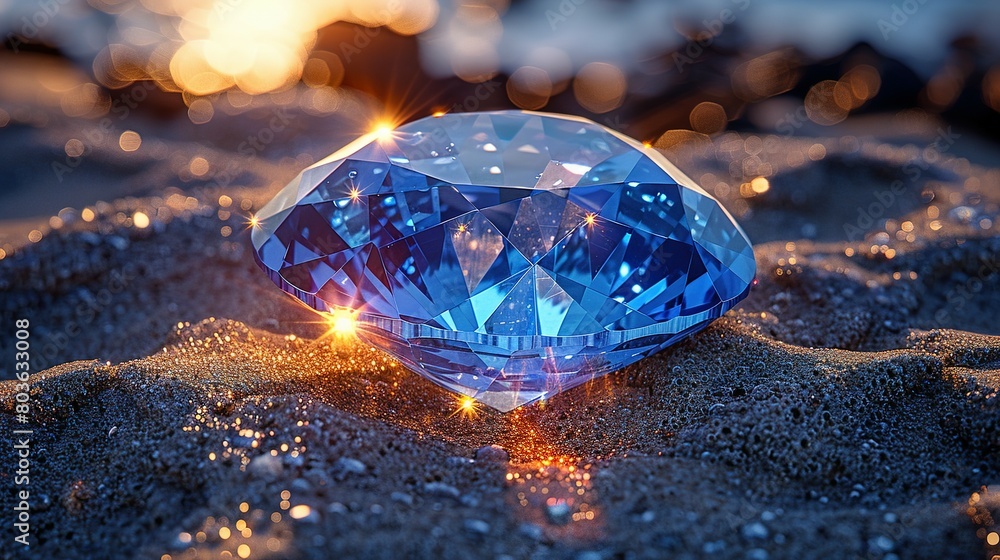 Facets of Brilliance: Cinematic Lighting on Blue Gemstones Facets of Brilliance: Cinematic Lighting on Blue Gemstones