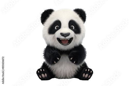 panda bear, transparant background, PNG file photo