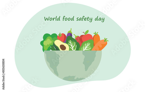 World food safety day concept, ector illustration
