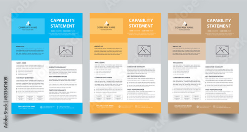Capability Statement Template Design.