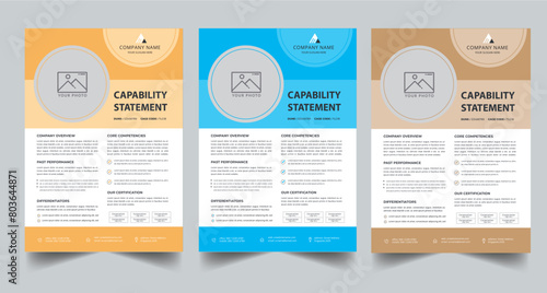 Capability Statement Template Design. photo