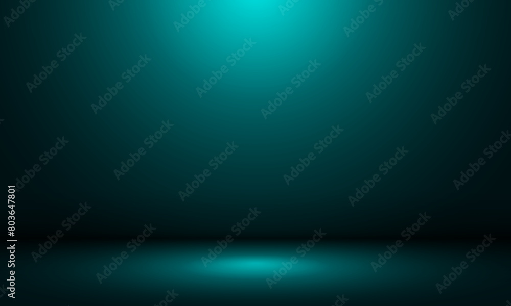 Abstract soft gradient green light with empty studio room for you design background Abstract soft gradient green light with empty studio room for you design background