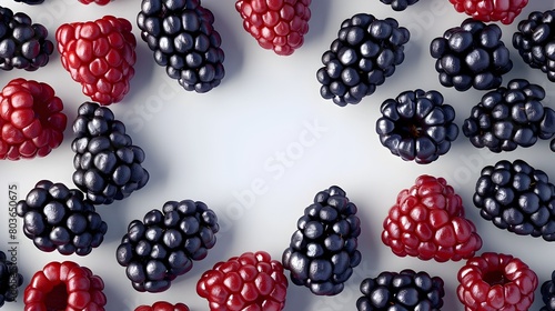 Vibrant Assortment of Ripe Berries in Appetizing Display
