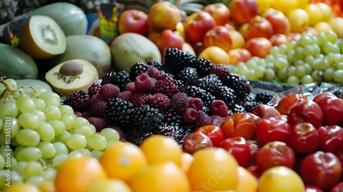 Abundant Variety of Fresh Produce in a Vibrant Farmer s Market Display