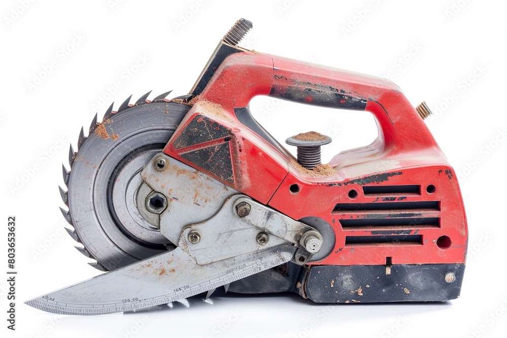 Naklejka premium Circular saw, isolated on white
