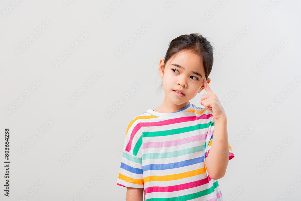 Cheerful Asian girl Posing cutely on a white background Cheerful Asian girl Posing cutely on a white background