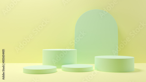 3D rendering abstract shape podium product background