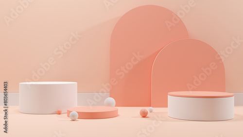 3D rendering abstract shape podium product background