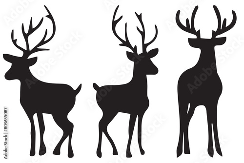 Deer vector silhouette bundle