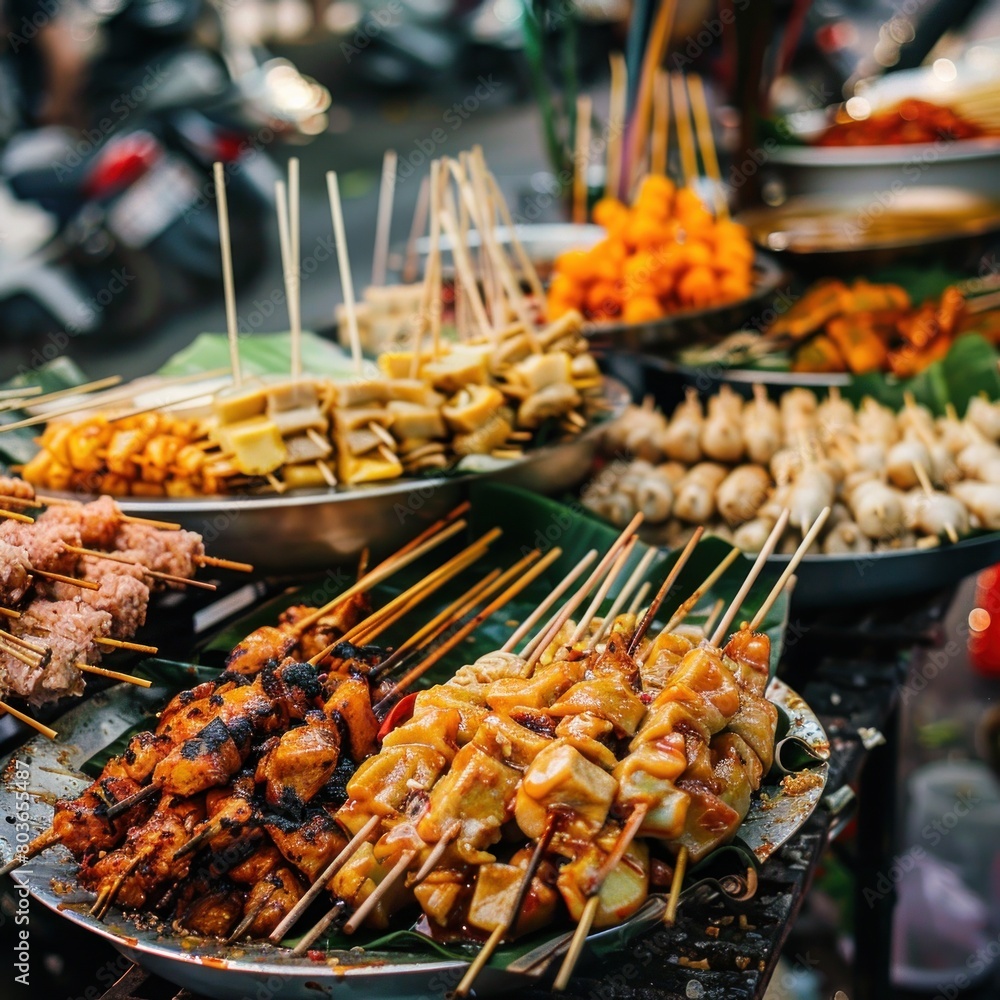 Join a street food tour in Bangkok, Thailand, sampling everything from spicy Tom Yum Goong to sweet Mango Sticky Rice.