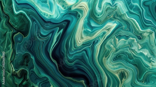 A green and blue swirl pattern with gold accents. The pattern is very intricate and has a lot of detail