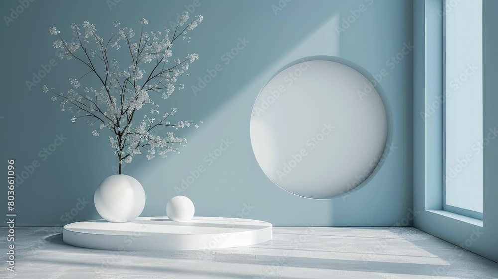 Minimalist Interior Design with Floral Accent Minimalist Interior Design with Floral Accent