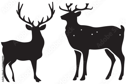 Deer vector silhouette bundle