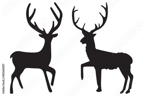 Deer vector silhouette bundle