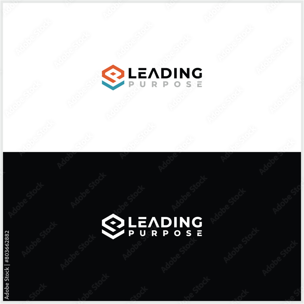 LP polygon initials logo LP polygon initials logo