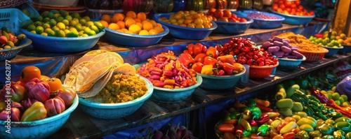 Varity of international food in food street © Мария Шарапова