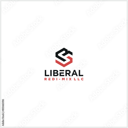 lr initials polygon logo 