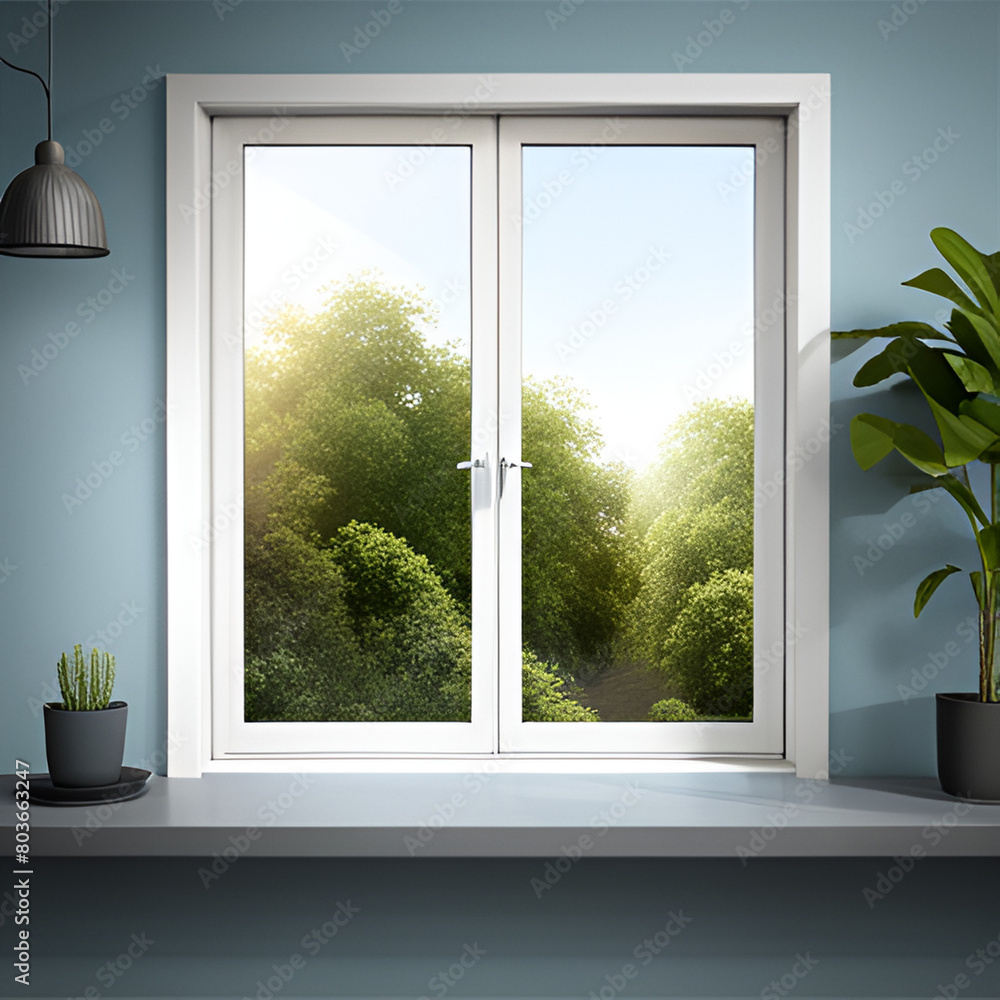 Obraz premium window, frame, weather, border, wall, interior