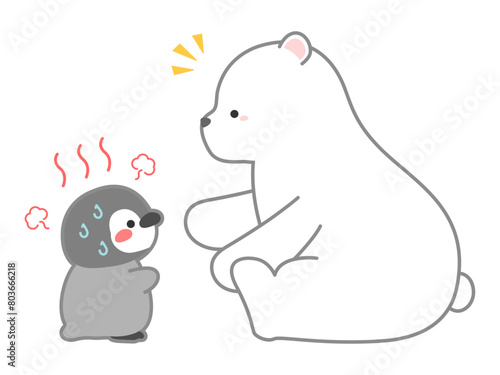 熱中症の予防や対策に関するベクターイラスト、体調不良の人への気遣いのイメージ