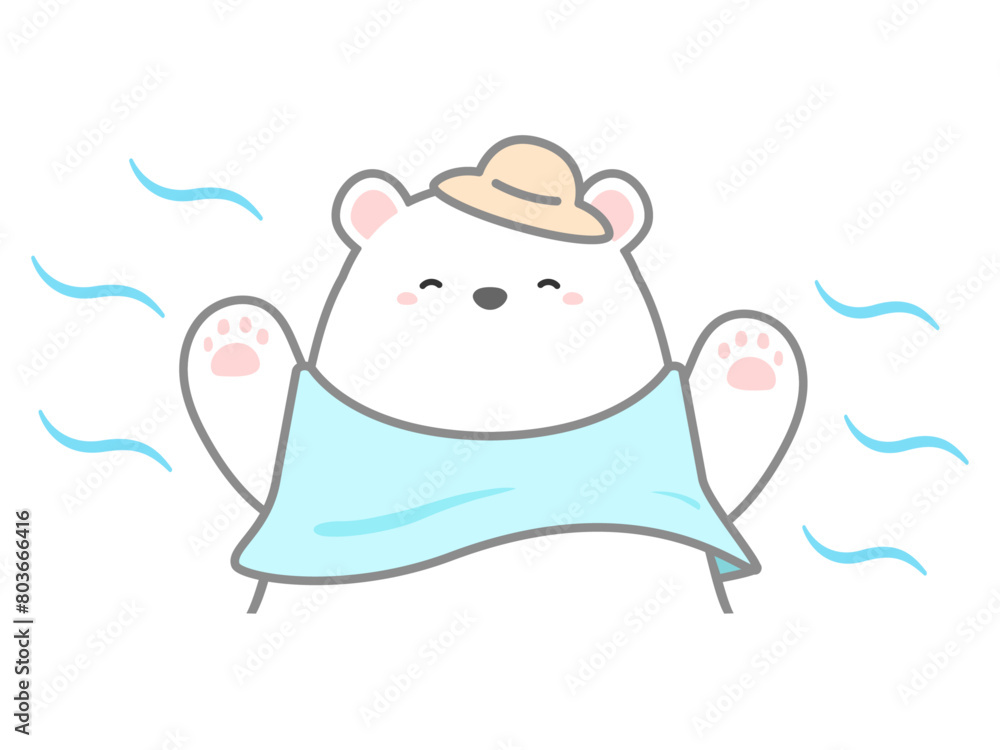 熱中症の予防や対策に関するベクターイラスト、涼しい服装で過ごすイメージ01 熱中症の予防や対策に関するベクターイラスト、涼しい服装で過ごすイメージ01