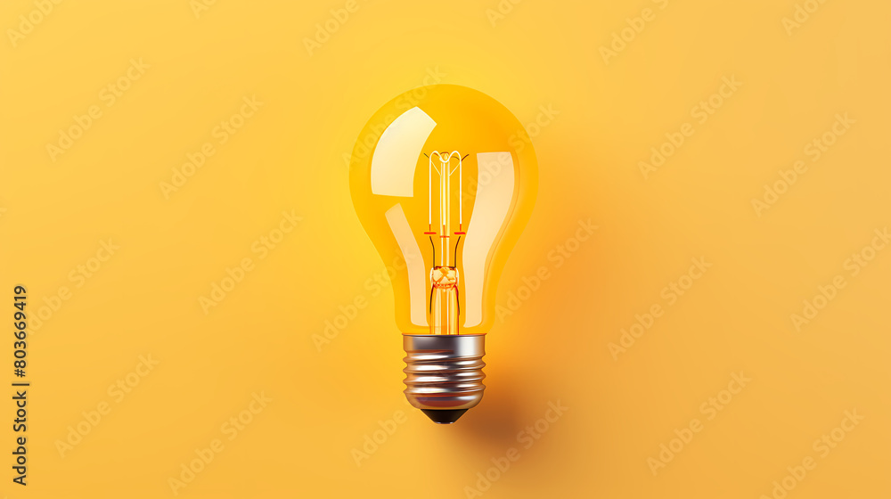 Glowing light bulb, symbolizing creativity and innovation Glowing light bulb, symbolizing creativity and innovation