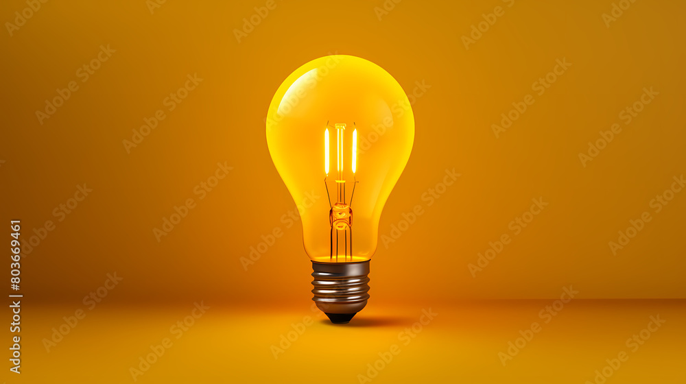 Glowing light bulb, symbolizing creativity and innovation Glowing light bulb, symbolizing creativity and innovation