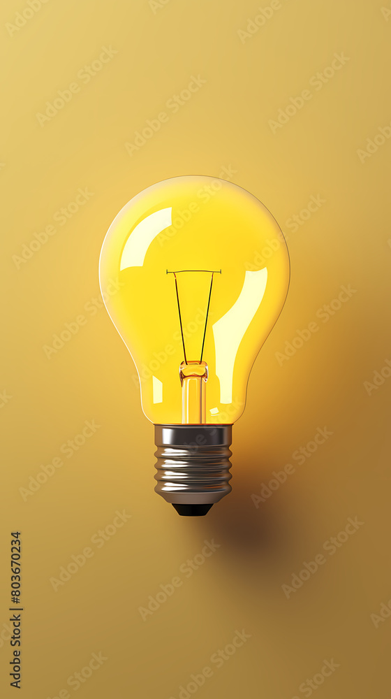 Glowing light bulb, symbolizing creativity and innovation Glowing light bulb, symbolizing creativity and innovation