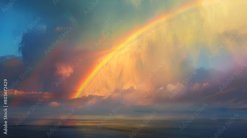 rainbow over the lake rainbow over the lake