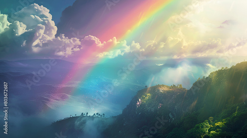rainbow above the sea